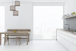 Online Belis Stoff Hängelampe blendarm Schwarz Beige E27 Ø45 cm rund