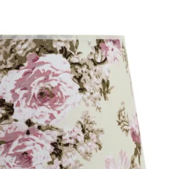 Duolla Stoff Lampenschirm Weiß Rosa E27 Pendelleuchte* Lampenschirme