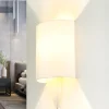 Nowodvorski Stoff Wandlampe mit Kabel Schalter Weiß ALICE* Stofflampen|Schlafzimmer Lampen