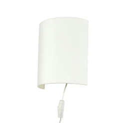 Nowodvorski Stoff Wandlampe mit Kabel Schalter Weiß ALICE* Stofflampen|Schlafzimmer Lampen