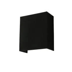 Clearance Duolla Stoff Wandleuchte Schwarz eckig E27 Loft Design ALICE