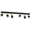 Online Luminex Strahler EVIE Metall 6 flmg 90 cm lang Schwarz Gold
