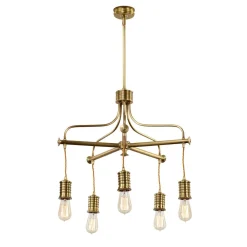 Elstead Stylische COLGAR Messing 5xE27 verstellbar Lampe* Deckenleuchten|Schlafzimmer Lampen