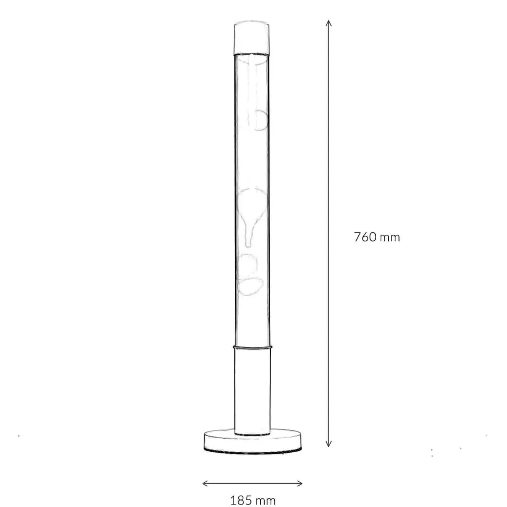 Online Easylight Stylische Lavalampe Orange Transparent rund ALAN