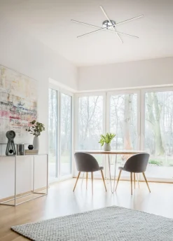 Trio Reality Stylische LED Deckenlampe Metall B:100 cm 9 W dimmbar* Flurlampen|Bürolampen