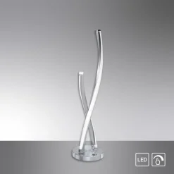 Best Paul Neuhaus Stylische LED Tischlampe in Stahl 13 W dimmbar Touch