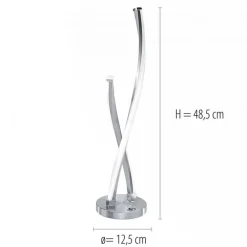 Best Paul Neuhaus Stylische LED Tischlampe in Stahl 13 W dimmbar Touch