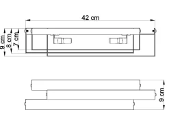Online Sollux Stylische Wandlampe HELVIA Weiß B:42cm Metall 2x G9