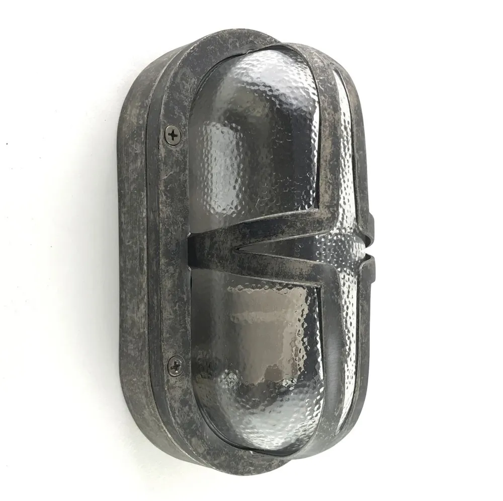 Andromeda Terrassenlampe Messing Glas E27 IP64 B: 23 cm in Nickel matt* Außenwandleuchten|Feuchtraumleuchten