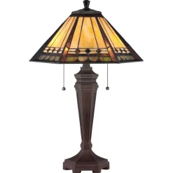 New Elstead Tiffany Tischlampe Zugschalter 60cm hoch ETERNO