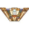 Elstead Tiffany Wandlampe Bronze Buntglas Wohnzimmer Flur* Wandleuchten|Flurlampen