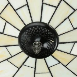 Searchlight Tiffanylampe Decke Grün Weiß elegant* Glaslampen|Tiffany Lampen