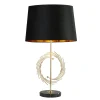 Searchlight Tischlampe 56 cm D: 35 cm E27 in Gold Schwarz rund