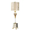 Elstead Tischlampe AMIN Blattsilber 102cm Ø23cm Bodenlampe