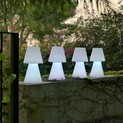 Clearance Newgarden Tischlampe außen 45 cm IP65 Weiß E27 Stecker Kabel 6000K