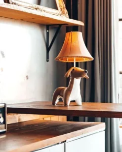 Clearance Happy Lamps Tischlampe Braun Hund 48 cm Kinderzimmer Wohnzimmer