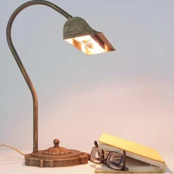 Sale Giovanni Battista Tischlampe Bronze Hell aus Echt-Messing Premium