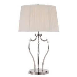 Elstead Tischlampe CANDELA 12 Messing in Nickel Lampe* Tischlampen|Schlafzimmer Lampen