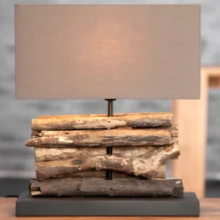 Invicta Interior Tischlampe 40cm Modern kunstvoll echtes Treibholz* Tischlampen|Schlafzimmer Lampen