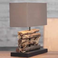 Invicta Interior Tischlampe 40cm Modern kunstvoll echtes Treibholz* Tischlampen|Schlafzimmer Lampen