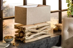 Hot Invicta Interior Tischlampe Design Treibholz Stoff Unikat ATHELLA