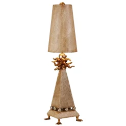 Clearance Elstead Tischlampe DONALDO Creme H:81cm Wohnzimmer Lampe