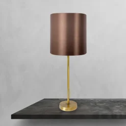 Giovanni Battista Tischlampe E27 58,5 cm Ø 20 cm in Bronze hell Braun* Tischlampen|Schlafzimmer Lampen