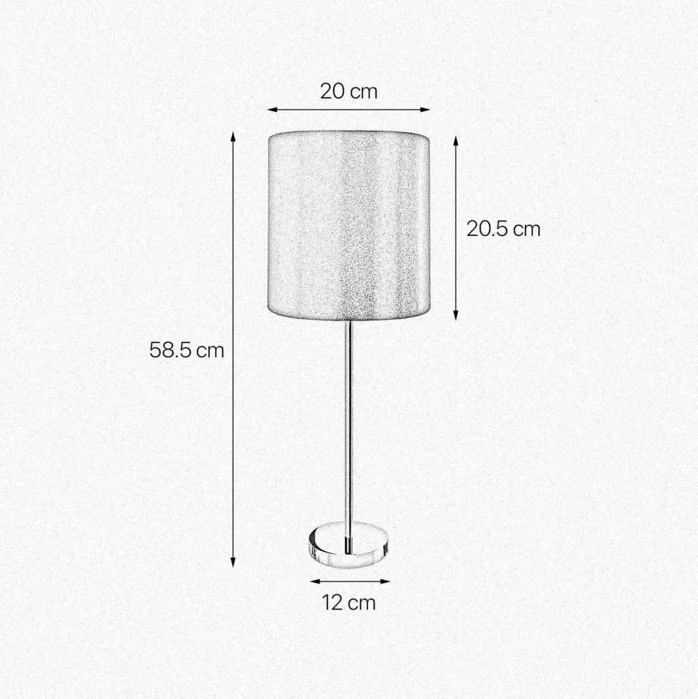 Giovanni Battista Tischlampe E27 58,5 cm Ø 20 cm in Bronze hell Braun* Tischlampen|Schlafzimmer Lampen