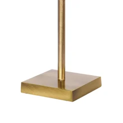 Discount Giovanni Battista Tischlampe E27 68,5 cm Messing Stoff in Bronze hell Braun