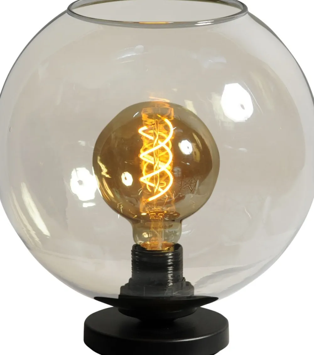 Sale Masterlight Tischlampe E27 Glas Rauch Schwarz dekorativ ELRIC