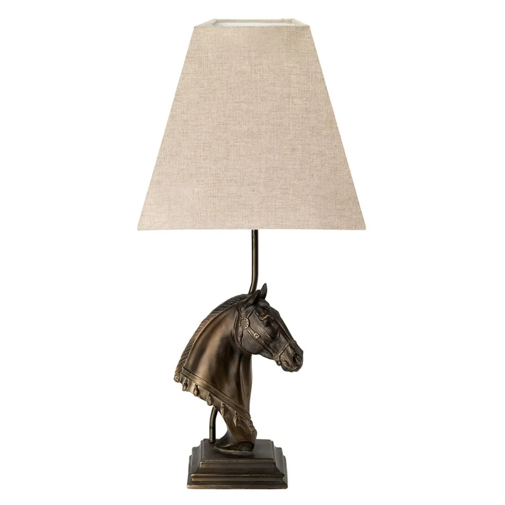 Elstead Tischlampe E27 Pferd Büste Resin Jute ANIMIAL* Wohnzimmerlampen|Schlafzimmer Lampen