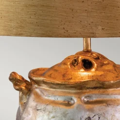 Elstead Tischlampe E27 Silber Antik Gold 61 cm hoch Klassisch* Wohnzimmerlampen|Metall Lampen