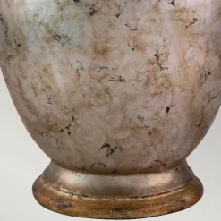 Elstead Tischlampe E27 Silber Antik Gold 61 cm hoch Klassisch* Wohnzimmerlampen|Metall Lampen