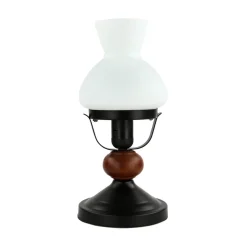 Hot Easylight Tischlampe Echt-Holz Glas Landhausstil rustikal