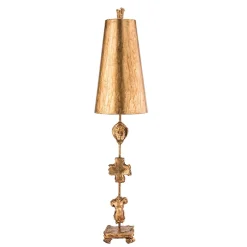 Elstead Tischlampe EXTRATO Blattgold H:102cm Bodenleuchte* Tischlampen|Schlafzimmer Lampen