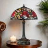 Elstead Tischlampe FARFALLA 8 Buntglas 58cm Tiffany Lampe* Glaslampen|Designerlampen