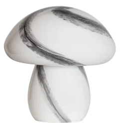 New By Rydéns Tischlampe Glas 30 cm hoch Weiß marmoriert E27 Pilz Look