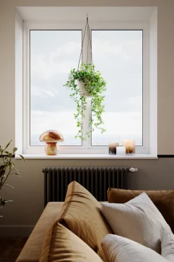 By Rydéns Tischlampe Glas 30 cm hoch Braun marmoriert E27 Pilzdesign* Wohnzimmerlampen|Metall Lampen
