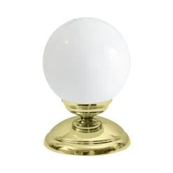 Giovanni Battista Tischlampe Glas Messing H: 17,5 cm Kugelschirm E14 klein