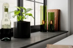 By Rydéns Tischlampe Glas Metall 30 cm hoch Grün E27 Zylinder* Wohnzimmerlampen|Metall Lampen