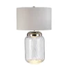 Discount Elstead Tischlampe Glas Stoff 67,5 cm beleuchteter Sockel