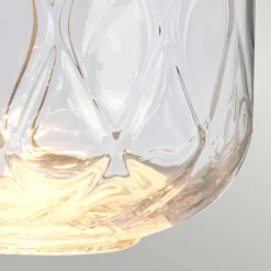 Discount Elstead Tischlampe Glas Stoff 67,5 cm beleuchteter Sockel