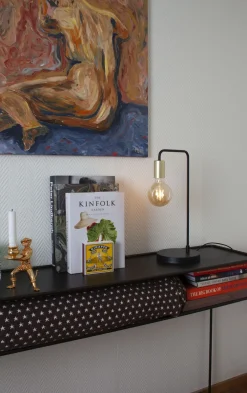 By Rydéns Tischlampe Glas Weiß matt 40 cm E27 Kabelschalter* Wohnzimmerlampen|Metall Lampen