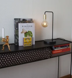 By Rydéns Tischlampe Glas Weiß matt 40 cm E27 Kabelschalter* Wohnzimmerlampen|Metall Lampen