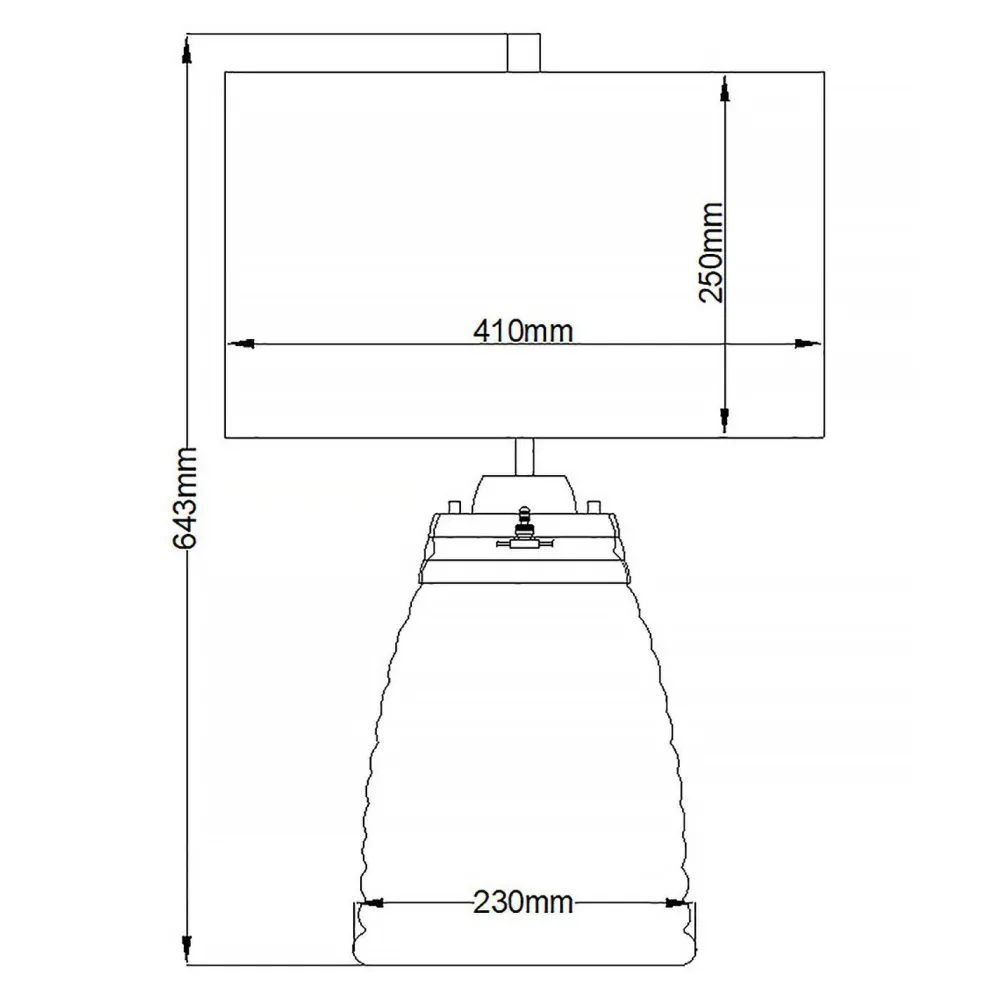 Elstead Tischlampe Glasfuß beleuchtet 64,3 cm E27 + GU10 LED* Schlafzimmer Lampen|Metall Lampen