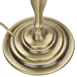 Outlet Giovanni Battista Tischlampe Glasschirm Grün aus Echt-Messing