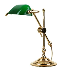 Giovanni Battista Tischlampe Gold 24K Echt-Messing Jugendstil* Bürolampen|Metall Lampen