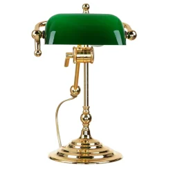 Giovanni Battista Tischlampe Gold 24K Echt-Messing Jugendstil* Bürolampen|Metall Lampen