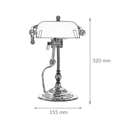 Giovanni Battista Tischlampe Gold 24K Echt-Messing Jugendstil* Bürolampen|Metall Lampen