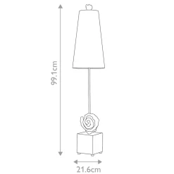 Elstead Tischlampe groß 99,1 cm hoch Modern E27 kunstvoll* Wohnzimmerlampen|Metall Lampen